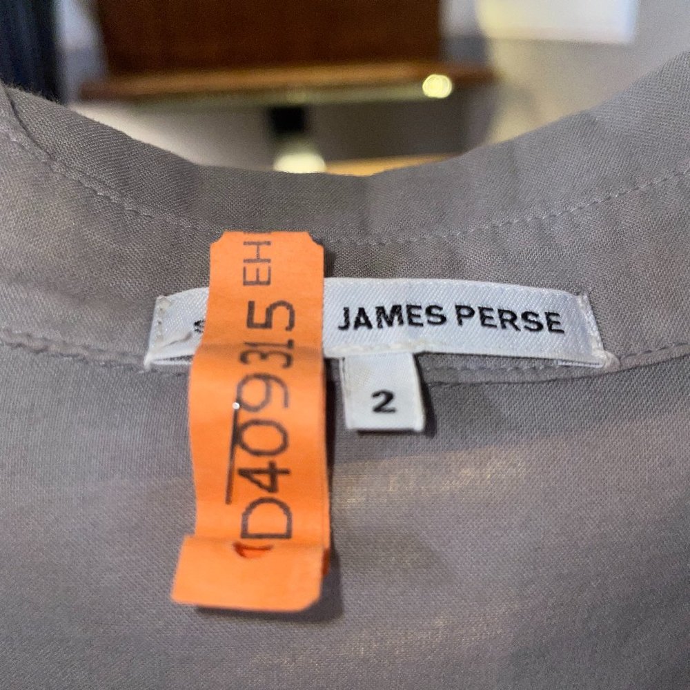 James Perse Contrast Ribbed Surplus Shirt - Picture 5 of 5